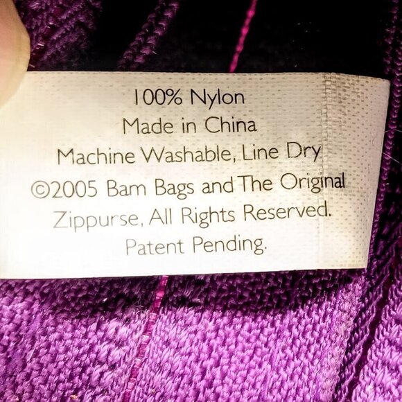 Bam Bags Purple Original Zipper Handbag - Picture 8 of 9